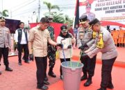 Bupati Bengkalis Kasmarni & Kapolda Riau Ikut Musnahkan Barang Bukti Narkoba 15,6 Kilogram
