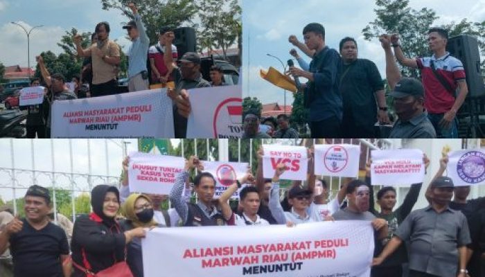 Lakukan Aksi Demo, AMPMR: Untuk Mendesak Pj Gubri dan Kapolda Mengusut Tuntas Kasus Pornografi yang Melibatkan Sekda Rohil