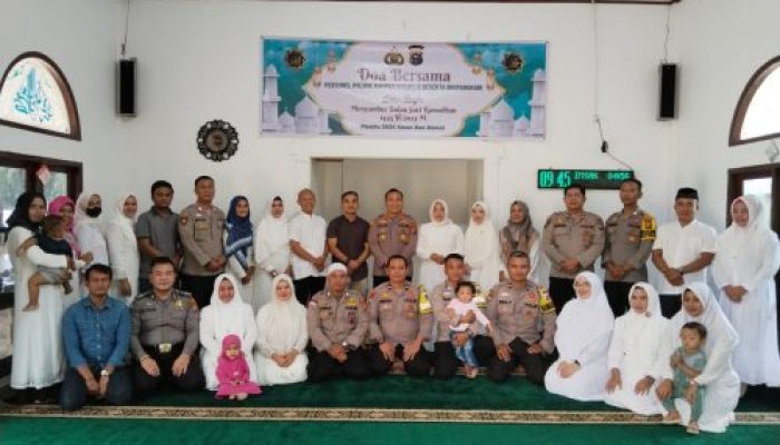 Sambut Ramadhan, Polsek Kampar Kiri Hilir Doa Bersama Personil dan Bhayangkari