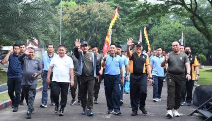 Olah Raga Bersama TNI-Polri di Sumut, Wujud Kebersamaan Menjaga NKRI