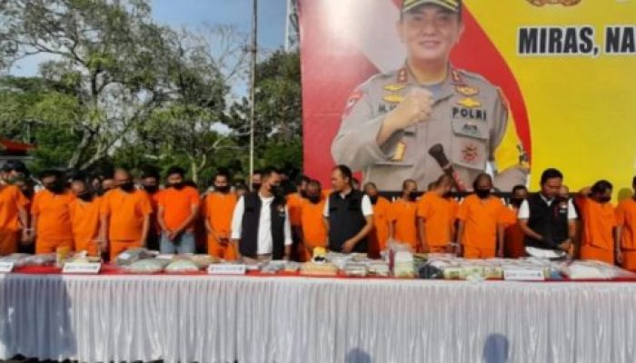 Polda Riau Musnahkan Barang Bukti Miras, Narkoba dan Knalpot Brong Hasil Operasi KRYD Jelang Ramadhan