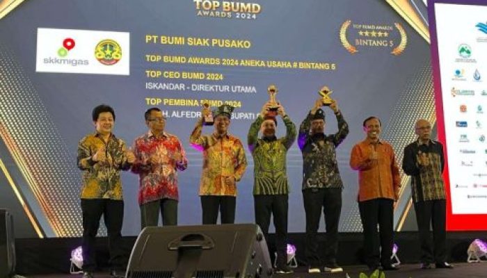 PT Bumi Siak Pusako Kembali Meraih Penghargaan TOP BUMD Awards Bintang 5 dan Menyabet 3 Penghargaan Lainnya