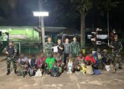 Lewati Jalur Ilegal, Satgas Yonif 122/TS Berhasil Amankan 10 Warga Negara Asing di Perbatasan RI-PNG