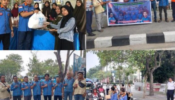 Berkah Ramadhan 1445 H, DPP & DPW Serikat Buruh dan Pekerja LEM Perisai Pancasila Lakukan Berbagi Takjil Kepada Para Pengendara di Pekanbaru