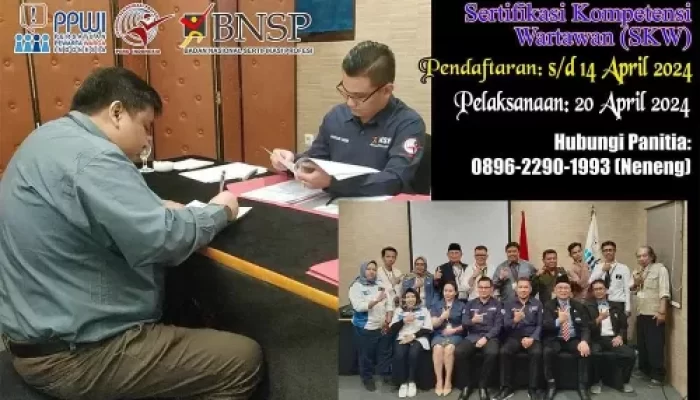 Jadwal Sertifikasi Kompetisi Wartawan PPWI