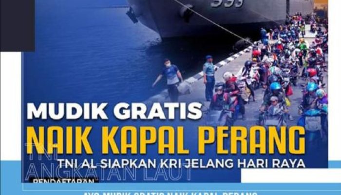 Mudik Lebaran 2024, TNI AL Adakan Mudik Gratis Menggunakan Kapal Perang RI
