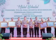 Sukses Laksanakan Ops Ketupat LK 2024, Polda Riau Berikan Penghargaan Kepada 6 Kapolres Berprestasi