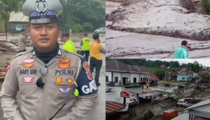 Dihantam Banjir Lahar Dingin, Akses Jalan Utama Padang Panjang-Bukittinggi Lumpuh Total