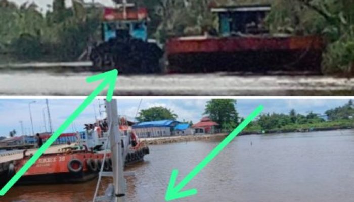 Diduga Lalai dan Kurangnya Kontrol, Barang Bukti Tangkapan TNI AL Tugboat “TB MANTAP 07” Tenggelam di Pelabuhan Kendawangan