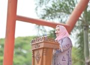 Bupati Bengkalis Kasmarni Mendeklarasikan Diri Maju Pada Pilkada Bengkalis 2024 di Kegiatan Halal Bihalal Idul Fitri 1445 H