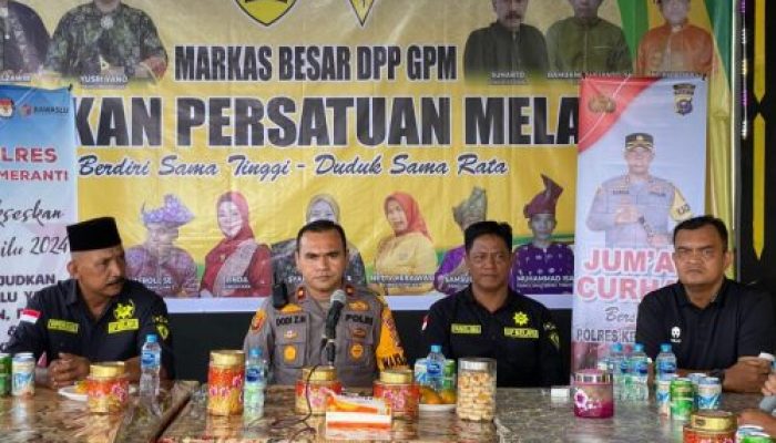 Dihadiri Wakapolres Meranti, Jumat Curhat Polres Meranti Dilaksanakan di Markas LSM Gerakan Persatuan Melayu (GPM)