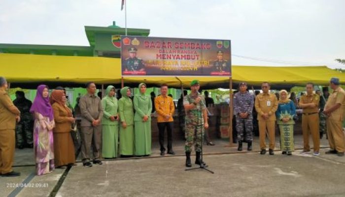 Pembukaan Bazar Sembako Kodim 0321 Rohil Dihadiri Bupati Rohil dan Kapolres Rohil