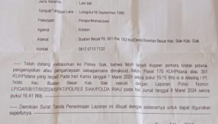 Beberapa Oknum Anggota Polres Siak Diduga Menghalangi dan Mengintervensi Tugas Wartawan
