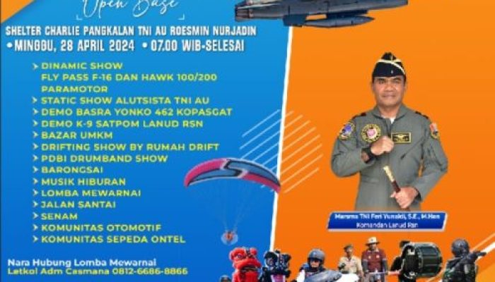 Memeriahkan Peringatan HUT TNI AU Ke-78, Lanud Roesmin Nurjadin Laksanakan Acara Open Base Bersama Masyarakat Riau