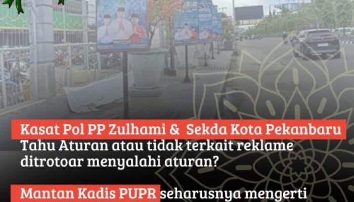 Ketua PMP Menyayangkan Sikap Pemko Pekanbaru Membangun Papan Reklame Di Atas Trotoar, Teva Iris : Terkesan Konyol dan Tak Tahu Aturan