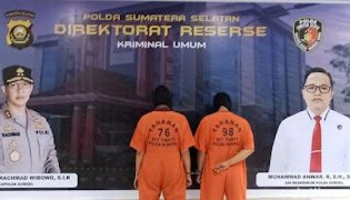 Terlibat Perseteruan Dengan Anggota Polisi, 2 Debt Collector Diamankan Penyidik Ditreskrimum Jatanras Polda Sumsel