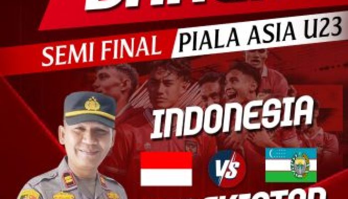 Dukung Timnas, Kapolsek Tapung Hulu Laksanakan Nobar Semifinal Piala AFC U-23 Bersama Masyarakat Desa Kusau Makmur
