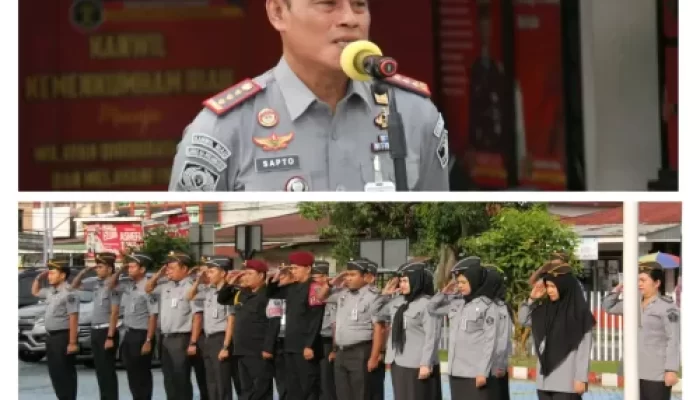 Pimpin Apel Pagi, Kalapas Kelas IIA Pekanbaru Ucapkan Terimakasih dan Apresiasi Atas Prestasi Jajaran Lapas Kelas IIA Pekanbaru