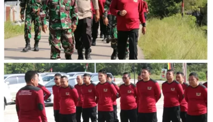 Tingkatkan Kedisiplinan dan Kerjasama Tim, Lapas Narkotika Kelas IIB Rumbai Gelar Pembinaan ‘FMD’ Bekerjasama Dengan Koramil 08 Rumbai Barat dan Polsek Rumbai