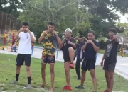 Jaga Kebugaran dan Kesiapan Fisik, Hulubalang Selatan Asykar Theking Gelar Latihan Muaythai Rutin di Lanud Roesmin Nurjadin