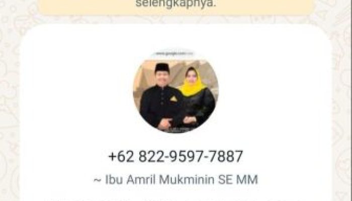 Lagi, Penipuan Mengatasnamakan Bupati Bengkalis, Bupati Kasmarni Himbau Masyarakat Untuk Waspada dan Berhati-Hati