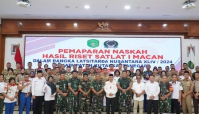 Wujud Nyata Pengabdian Masyarakat, Peserta Latsitardanus Ke-44 Lakukan Pemaparan Naskah Hasil Riset Satlat 1 Macan