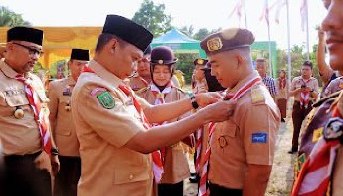 Pj Walikota Pekanbaru Buka Kegiatan Raimuna Cabang Gerakan Pramuka Pekanbaru Tahun 2024 di Bumi Perkemahan Sialang Rampai