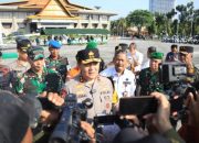 Persiapan Kedatangan Presiden Jokowi Ke Riau, Polda Riau Gelar Apel Kesiapan Pasukan di halaman Kantor Gubernur