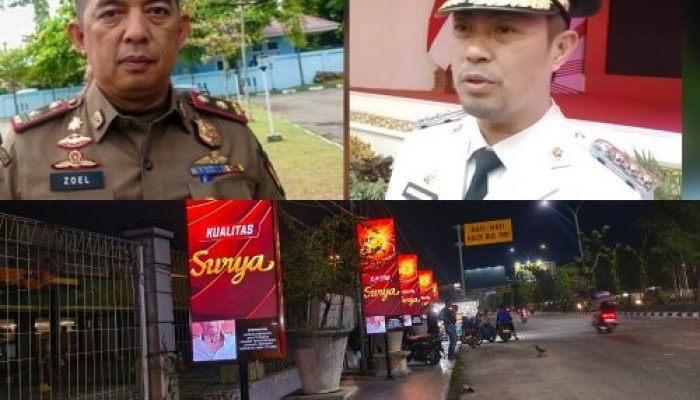 Penegakan Perda Dinilai Lemah, Reklame Ilegal Terpasang Di Trotoar, Warga Minta Pj Walikota Pekanbaru Perintahkan Kasatpol PP Tertibkan Reklame Ilegal