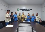 Serikat Buruh dan Pekerja Logam Elektronik Mesin Perisai Pancasila Lakukan Audiensi Dengan Disnakertrans Provinsi Riau
