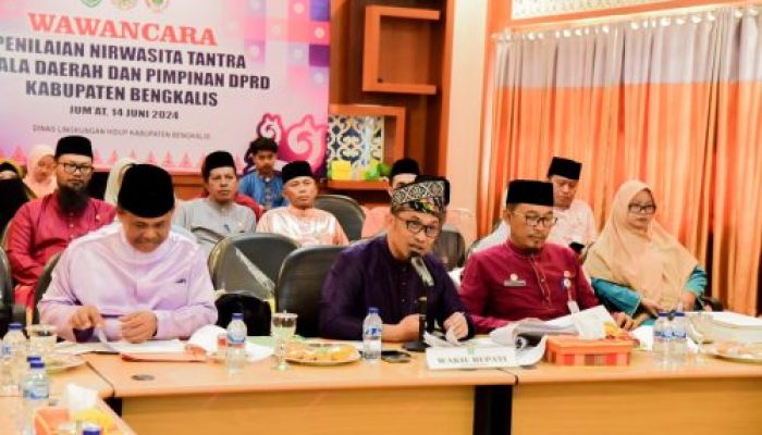 Ikuti Wawancara Nominasi Nirwasita Tantra 2023 Secara Daring, Pemkab Bengkalis Sampaikan Persoalan Abrasi