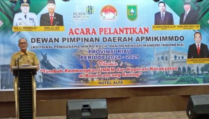 Pelantikan Pengurus APMIKIMMDO Riau, Taufik OH Harap UMKM Memperkokoh Ekonomi Riau