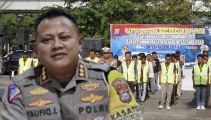 Bantu Mengatur Lalu Lintas Di Kota Pekanbaru, Dirlantas Polda Riau Latih 78 “Pak Ogah”