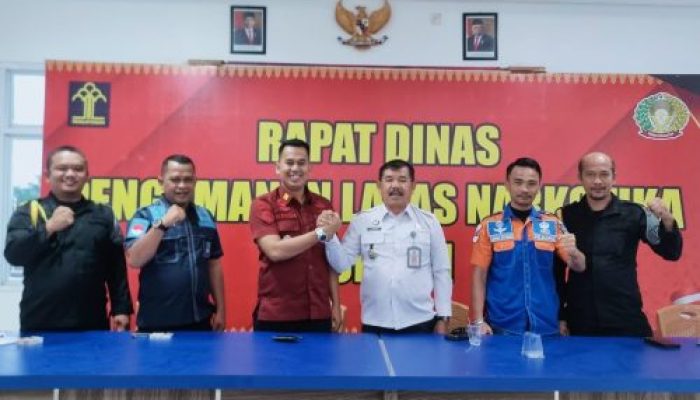 Bentuk Jajaran Pengamanan Solid Dan Berintegritas, Lapas Narkotika Rumbai Gelar Rapat Pengamanan