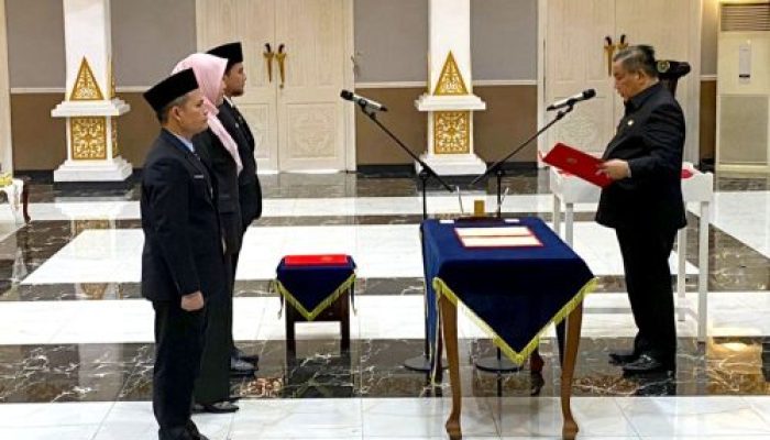 Resmi Lantik 3 Kepala OPD, Ini Pesan Pj Gubri SF Hariyanto