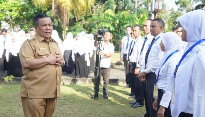 Pj Gubri Riau SF Hariyanto Pimpin Apel di Orientasi ASN PPPK 2024
