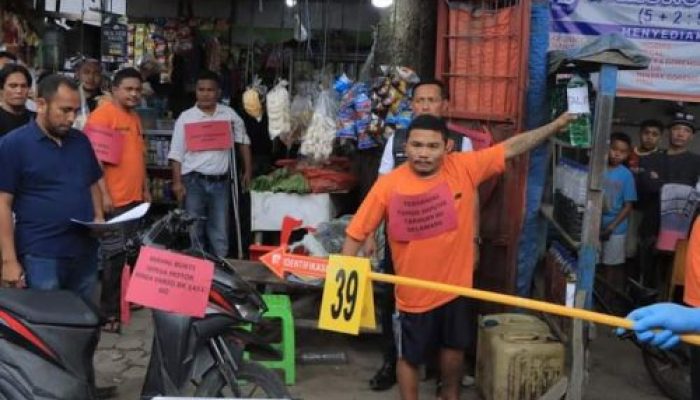 Polda Sumut Gelar Rekonstruksi kebakaran Rumah Sempurna Pasaribu