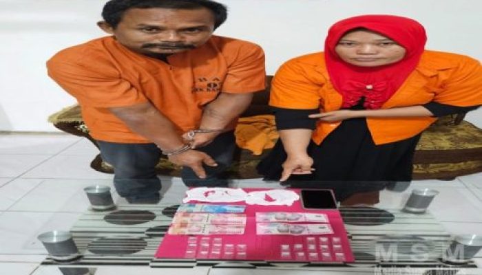 Kapolsek Kampar Kiri, Tim Opsional Berhasil Meringkus Sepasang Suami-isteri, Pengedar Narkotika Jenis Sabu