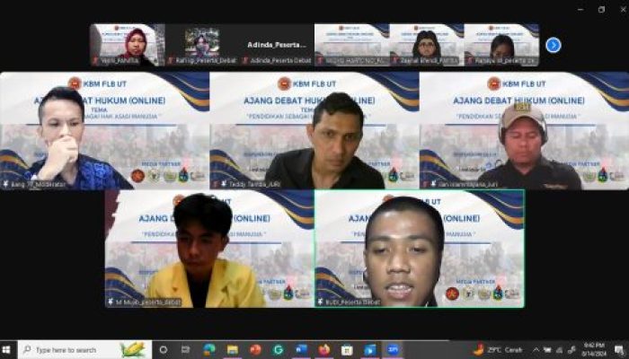 Komunitas Belajar Mahasiswa Forum Lintas Batas Universitas Terbuka (KBM FLB UT) Adakan Ajang Debat Hukum Online, Untuk Para Mahasiswa Universitas Terbuka (UT)