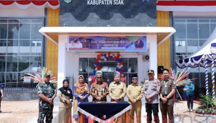 Gedung Layanan Perpustakaan Siak Diresmikan Wabup Siak Husni Merza