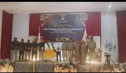Hari ke – 3, KPU Kabupaten Kampar Terima Pendaftaran Bacabup – Cawabup Pasangan Repol – Ardo