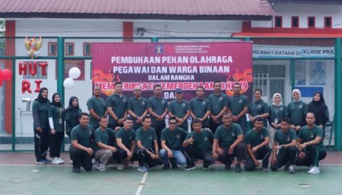 Intip Keseruan Lomba Pekan Olahraga Dalam Rangka Hari Kemerdekaan RI dan Hari Pengayoman Ke 79 Di Rutan Pekanbaru