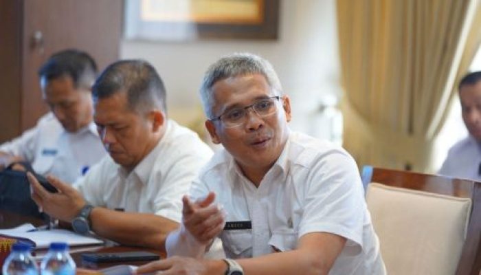 Pemprov Riau Hibahkan 3.000 Batang Paku Beton untuk Penanganan Jalan Longsor di Tembilahan