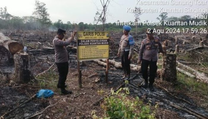Wakil Pamatwil Polda Riau Lakukan Pengecekan Kesiapsiagaan Karhutla di Wilayah Polsek Kuantan Mudik