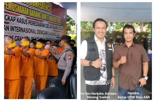 Polda Riau Musnahkan Barang Bukti Narkoba Jenis Sabu 34.055.46 Gram dan Pil Ekstasi 10.190 Butir
