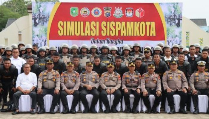 Polres Meranti Gelar Simulasi Sispamkota Jelang Pilkada Serentak 2024