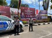 Satgas Kamseltibcarlantas Polres Kuansing Patroli dan Pengaturan di Seputaran Kantor KPU dan Bawaslu Kabupaten Kuansing