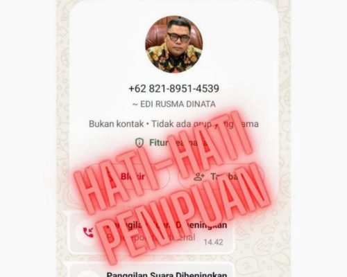 Beredar Akun WhatsApp Palsu Atas Nama Plt Kepala Dinas Pendidikan Provinsi Riau, Edi Rusma Dinata