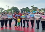 Semarak Jelang Pilkada Riau 2024: Ditlantas Polda Riau Edukasi Warga di CFD Pekanbaru