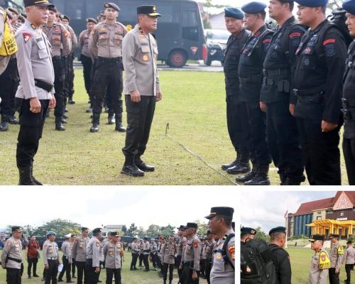 Polda Riau Melaksanakan Apel Pengecekan Personil PAM TPS ,Siap sukseskan Pilkada Riau 2024